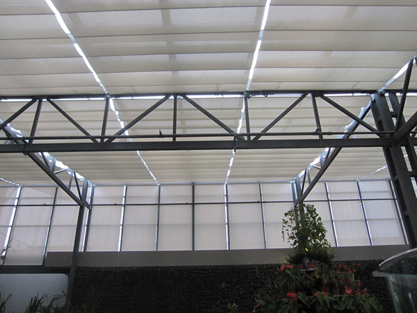 中庭玻璃顶大型折叠式天棚帘图1