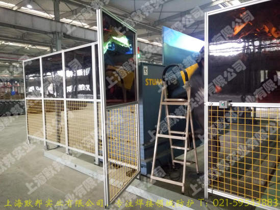 定制机器人专用焊接围栏，铝合金防护围栏