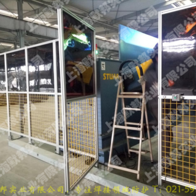 定制机器人专用焊接围栏，铝合金防护围栏