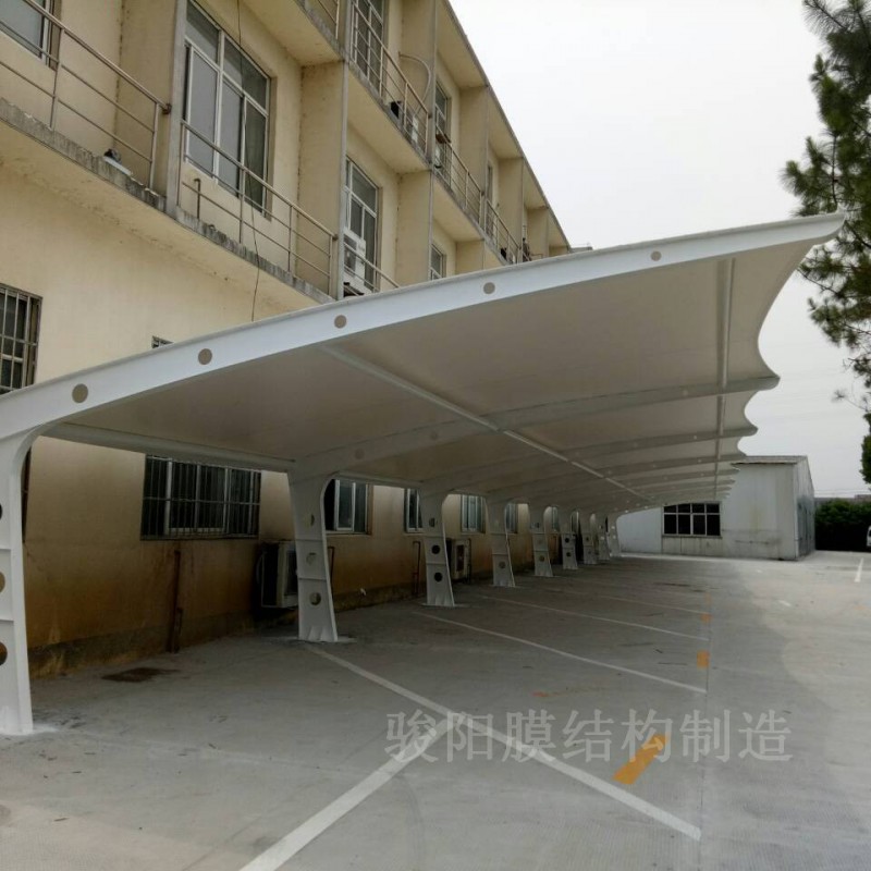 凉山汽车膜结构遮阳棚 工字钢小型车棚简易车棚 选哪家图1