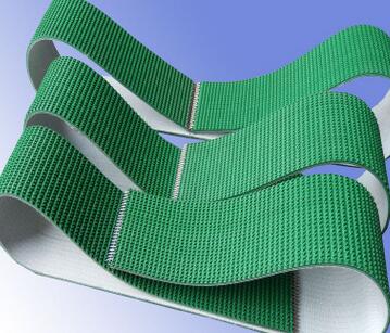 5mm绿色蓝色PVC花纹环形大倾角爬坡传送带防滑输送带
