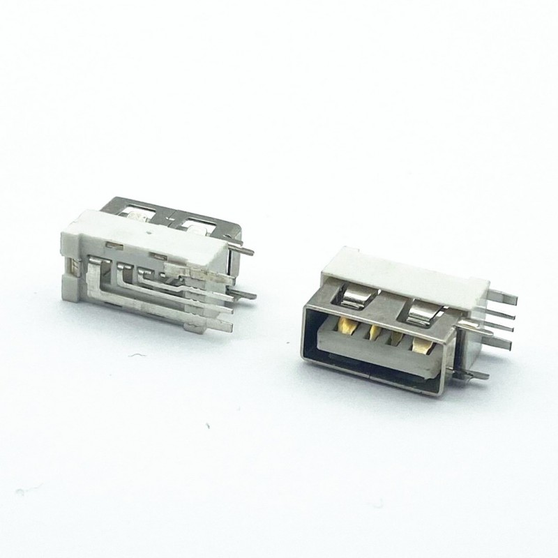 USB母座大电流全贴OPPO5P PD快充短体 全贴卷边白胶
