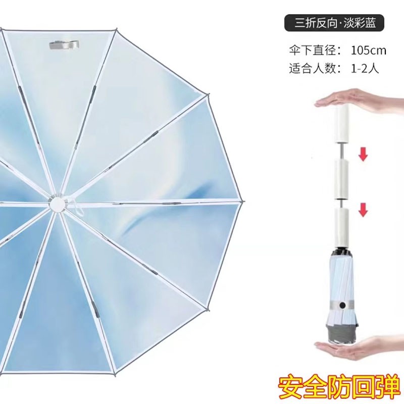 天津定制广告伞厂家直销-顶峰德国反向全自动雨伞
