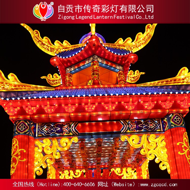 户外防水灯2021年牛年彩灯传统春节户外装饰自贡花灯展灯笼图3