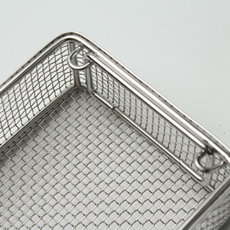 304不锈钢长方形网框手术供应室器械清洗消毒篮筐图3