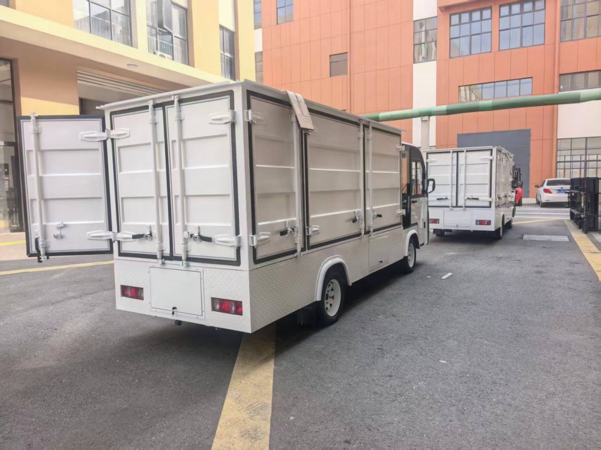 送餐电动车jian区厂区送餐送饭电动车不锈钢保温车图6