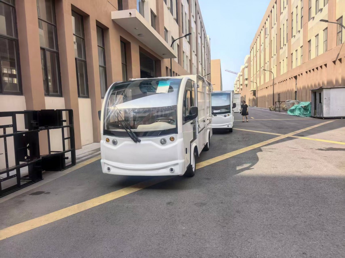 送餐电动车jian区厂区送餐送饭电动车不锈钢保温车